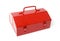 Red retro toolbox isolated