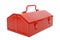 Red retro toolbox isolated