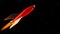 Red Retro Toy Rocket ship in Space - Seamless Loop