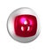 Red RGB and CMYK color mixing icon isolated on transparent background. Silver circle button.