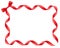 Red ribbon frame on white