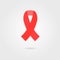 Red ribbon like concept of 1 Dec world AIDS day