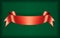 Red ribbon satin green