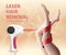 Red Ribbon Silky Female Legs Laser Hair Removal.