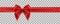 Red ribbon on transparent background. Gift decoration - vector