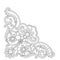 Red Richelieu embroidery patterns on the white background