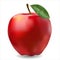 Red ripe apple photorealistic