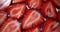 Red ripe juicy organic strawberry background