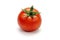 Red ripe tomatoe isolated on white background