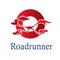 Red Roadrunner logo in circle