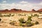 Red Rock Buttes and Slickrock in Desert