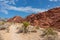 Red Rock Canyon - Close up view of rock formation of Aztec sandstone slickrock rock formation on the Calico Hills Tank Trail