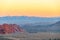 Red Rock Canyon Conservation Area at Dusk with Las Vegas Valley