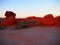 Red Rock Canyon Sandstone Glowing at Sunset