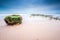 Red rock formation at Exmouth beach in Devon, UK