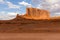Red rock formations in Monument Valley, evening
