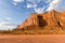 Red rock formations in Monument Valley, evening