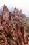 Red Rock Peaks in Winter Fog in Arizona