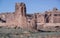 Red rock spires in Arches National Monument near Moab, Utah, USA