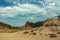 Red Rocks in the Desert, Harsh Mountainous Terrain in the Desert