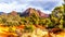 The red rocks of Munds Mountain Wilderness viewed from the Little Horser Trail Head at the town of Sedona, Arizona, USA