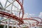 Red roller coster rail