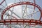 Red roller coster rail