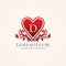 Red Romance Love D Letter Logo.