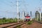 Red romanian electric locomotive