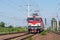 Red romanian electric locomotive