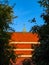 Red roof of Buddhism temple in Laos