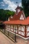 Red-roofed building in Helen, Georgia.