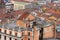 Red roofs of buildings in the city center. Verona, Italy