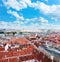 Red roofs of the houses in Vienna