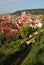 Red roofs landscape. Prague, Czech Republic