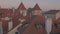 Red roofs of an old European city. Beautiful panoramic cityscape view of Prague.