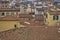 Red roofs of old houses Florence seen from the observation platform Duomo, Cathedral Santa Maria del Fiore.