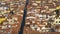 Red roofs of old houses Florence seen from the observation platform Duomo, Cathedral Santa Maria del Fiore.