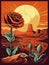 Red rose flower on planet of mars, ray bradbury martian chronicles. Generative AI