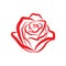 Red rose flower tattoo line art vector design