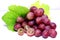 Red rose grapes isolated