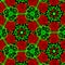 Red Rose And Green Leaf Seamless pattern