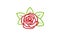 Red Rose Nature Lotus Logo
