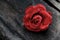 Red rose over old aged wood