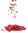 Red rose petals