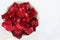 Red Rose Petals with space for text