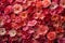 Red Rose Petals Texture Close-Up, perfect for romantic and passionate themes,Generated AI