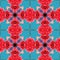 Red roses on a blue background