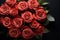 Red roses forming intricate notes, valentine, dating and love proposal image