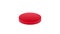 Red round act now button on white background. Motion graphics.